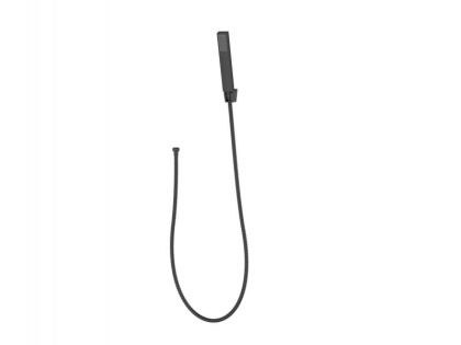 LUCE Ручной душ со шлангом и держателем, чёрный, LUC-DFS-NERO