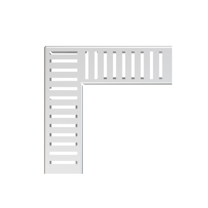 Решетка для дренажного углового желоба 75 мм, нержавеющая сталь