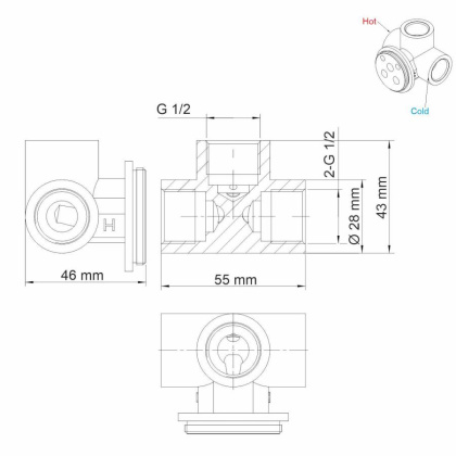 Kammel 1851 Смеситель для душа Wasserkraft Kammel 1851 Смеситель для душа Wasserkraft