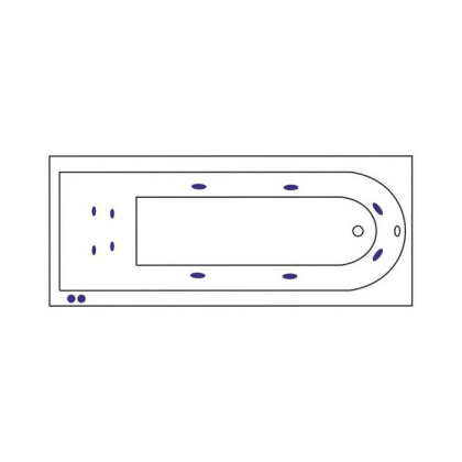 Ванна ACTIMA Aurum 150x70 "HYDRO+" (хром) Ванна ACTIMA Aurum 150x70 "HYDRO+" (хром)