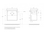 Тумба с раковиной подвесная с одним ящиком BelBagno NEON 60 Pino Bianco, раковина белая Тумба с раковиной подвесная с одним ящиком BelBagno NEON 60 Pino Bianco, раковина белая