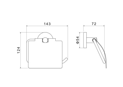 Бумагодержатель с крышкой AQUATEK AQ4209CR ОБЕРОН