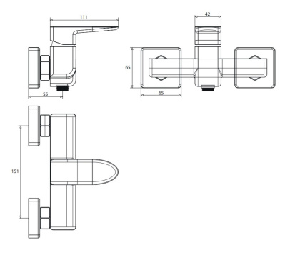Смеситель для душа OMNIRES SIENA SN7340CR (хром)