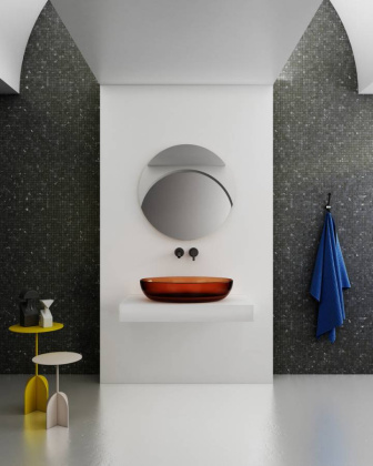 Раковина накладная прозрачная ABBER Kristall AT2801Opal Раковина накладная прозрачная ABBER Kristall AT2801Opal