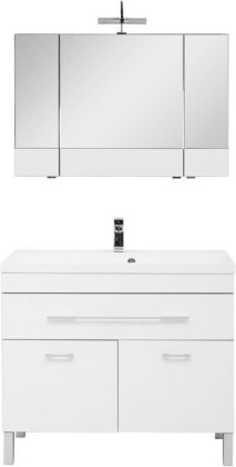 Мебель для ванной Aquanet Верона NEW 100 белый (напольный 1 ящик 2 дверцы) Мебель для ванной Aquanet Верона NEW 100 белый (напольный 1 ящик 2 дверцы)