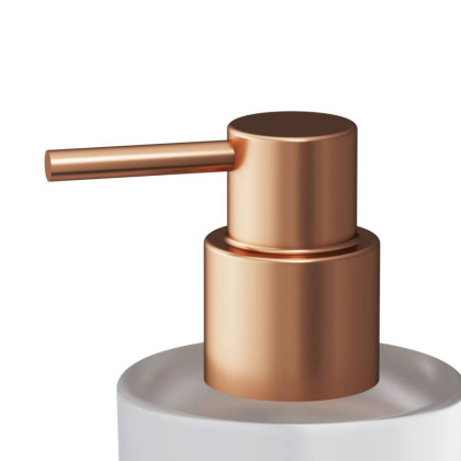 Стеклянный диспенсер для жидкого мыла с настенным держателем, розовое золото A85A36944