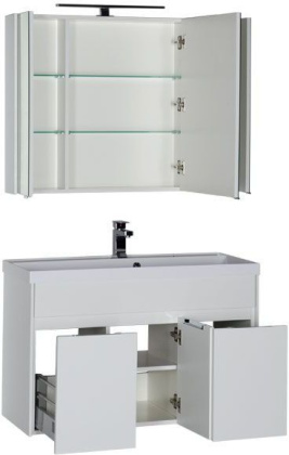 Мебель для ванной Aquanet Латина 100 белый Мебель для ванной Aquanet Латина 100 белый