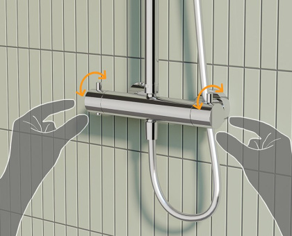 Душевая колонна Aquaheat Bliss 250, хром