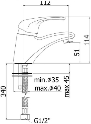 Смеситель для раковины Paffoni Nettuno Due ND071CR