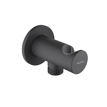 Шланговое подсоединение с держателем AQUATEK, матовый черный AQ2464MB 