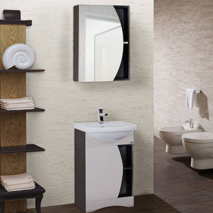 Шкаф-зеркало Onika Дуэт 52 венге, универсальный Шкаф-зеркало Onika Дуэт 52 венге, универсальный