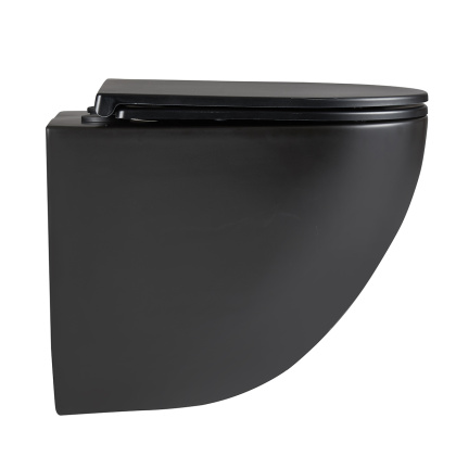 Унитаз Lemark GLAZER подвесной, безободковый с сиденьем микролифт, смыв вихревой Торнадо 3.0,черный матовый Унитаз Lemark GLAZER подвесной, безободковый с сиденьем микролифт, смыв вихревой Торнадо 3.0,черный матовый
