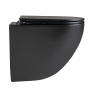 Унитаз Lemark GLAZER подвесной, безободковый с сиденьем микролифт, смыв вихревой Торнадо 3.0,черный матовый Унитаз Lemark GLAZER подвесной, безободковый с сиденьем микролифт, смыв вихревой Торнадо 3.0,черный матовый