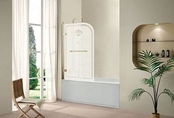 RETRO-V-1-80/145-PP-G-L Шторка на ванну Условные размеры, мм:815x1520 Габариты с диапазоном регулировок, мм :(760-780)x1520 