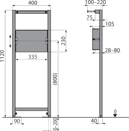 Монтажная рама для смесителя скрытого монтажа