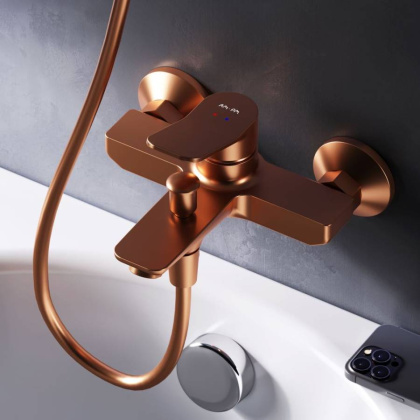 F85A10044 X-Joy, смеситель д/ванны/душа, роз. золото