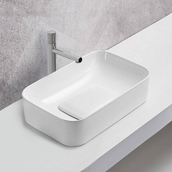 Раковина керамическая Vincea VBS-50450, 505*380*150, накладная, цвет белый