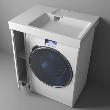 Тумба напольная под умывальник Riga Luxe 800х590 левосторонняя (ШхГхВ) 180х576х860