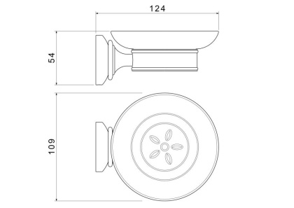 Мыльница AQUATEK, полир. золото AQ4503PG КЛАССИК