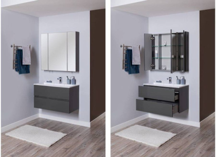 Мебель для ванной Aquanet Алвита 80 серый антрацит Мебель для ванной Aquanet Алвита 80 серый антрацит
