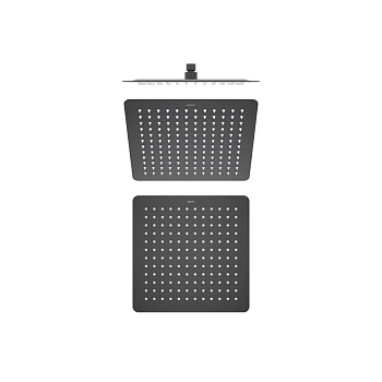Квадратный верхний душ  300*300*2 мм AQUATEK, матовый черный AQ2074MB 