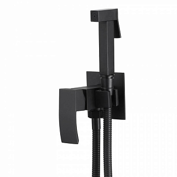 Смеситель ABBER Wasserfall AF8625B с гигиеническим душем, черный матовый Смеситель ABBER Wasserfall AF8625B с гигиеническим душем, черный матовый
