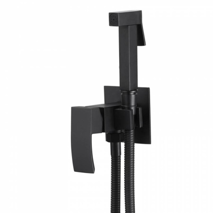 Смеситель ABBER Wasserfall AF8625B с гигиеническим душем, черный матовый Смеситель ABBER Wasserfall AF8625B с гигиеническим душем, черный матовый