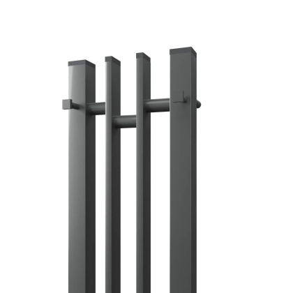 Полотенцесушитель электрический Point Фрея PN20722GB П2 140x1200 диммер слева, графит блеск Полотенцесушитель электрический Point Фрея PN20722GB П2 140x1200 диммер слева, графит блеск