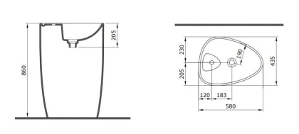 Раковина Allen Brau Infinity 43.5х58 4.21015.20 Раковина Allen Brau Infinity 43.5х58 4.21015.20