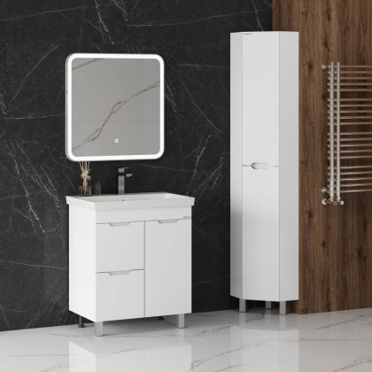 Пенал Onika Айленд 30 угловой, напольный, белый Пенал Onika Айленд 30 угловой, напольный, белый