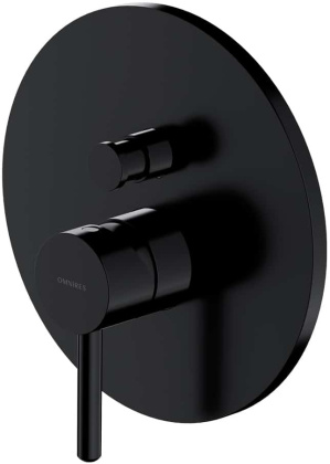 Смеситель для душа скрытого монтажа OMNIRES Y Y1235BL (черный BLH)