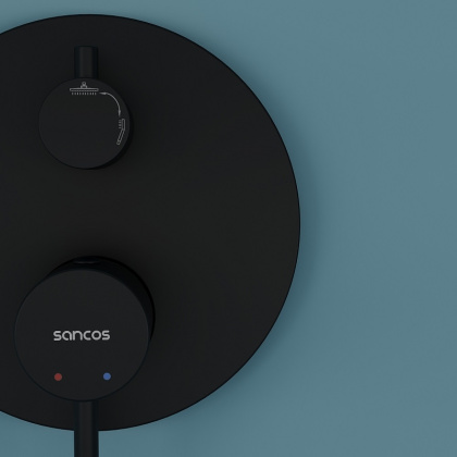 Душевой комплект SANCOS Select встраиваемый для душа, цвет черный матовый, арт. SC3003MB Душевой комплект SANCOS Select встраиваемый для душа, цвет черный матовый, арт. SC3003MB