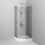 W88G-205-080MT64 X-Joy Twin Slide,  Душевое ограждение без  поддона, 80x80, профиль мат Хром
