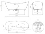 Ванна из искусственного камняNOEMI 185,101811G