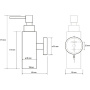 Настенный дозатор для жидкого мыла (металлический стакан)