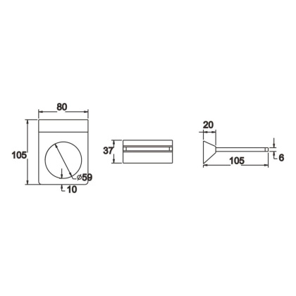 Мыльница керамика, RG1603H Rose, Черный
