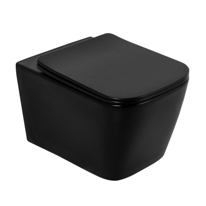 BB3202CHR-MB/BB3202SC-MB/BB002-80/BB007-PR-NERO.M Унитаз подвесной BelBagno ARDENTE-C BB3202CHR-MB+BB3202SC-MB + Система инсталляции для унитазов BelBagno BB002-80 с кнопкой смыва BB007-PR-NERO.M Исполнение: Чёрный матовый 