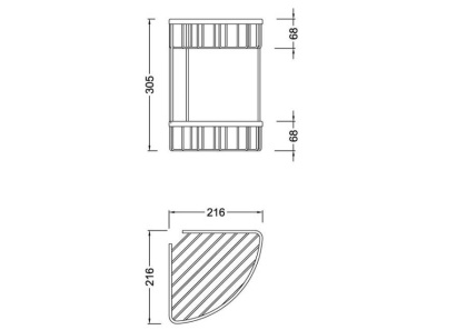 Полка угловая ярусная Timo Nelson 150082/00 chrome
