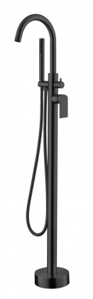 NOVA Напольный смеситель для ванны, чёрный матовый, NOV-FMT-NERO