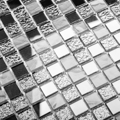 Стеклянная мозаика, Mix Inox 15x15, Metal Стеклянная мозаика, Mix Inox 15x15, Metal
