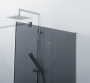 LIBERTA-L-1-80-120-GR-Cr Душевая перегородка с односторонним входом, стекло графит, профиль хром, 800x1200x1950 мм