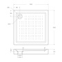TRAY-BB-A-100-15-W Акриловый поддон Размер, мм:1000x1000x150  TRAY-BB-A-100-15-W Акриловый поддон Размер, мм:1000x1000x150
