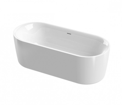 Акриловая ванна отдельно стоящая, цельная, белая матовая внутри, серая матовая снаружи,  METAURO-INT-Central-180-80-60-G-W-MATT Акриловая ванна отдельно стоящая, цельная, белая матовая внутри, серая матовая снаружи,  METAURO-INT-Central-180-80-60-G-W-MATT