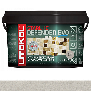 Затирка эпоксидная STARLIKE DEFENDER EVO, S.210 GREIGE 1кг Затирка эпоксидная STARLIKE DEFENDER EVO, S.210 GREIGE 1кг