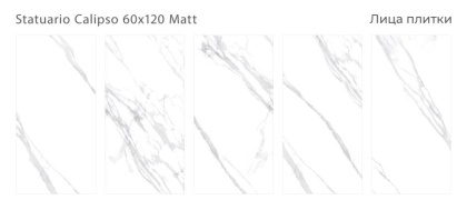 Керамогранит матовый STATUARIO CALIPSO 60x120 MATT, Silk 60х120