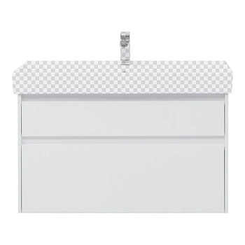 Тумба под раковину Aquanet Nova Lite 100 (SLIM SYNERGY) белый, 2 ящика