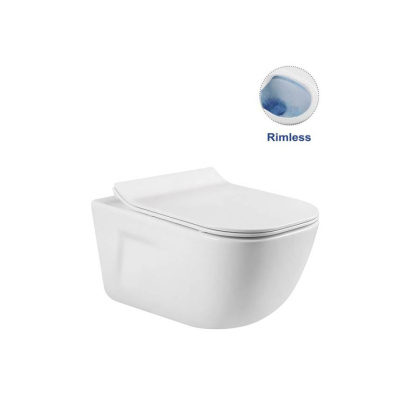 Унитаз подвесной Idea VT1-33 безободковый, цвет белый, ультратонкое soft-close сиденье Унитаз подвесной Idea VT1-33 безободковый, цвет белый, ультратонкое soft-close сиденье