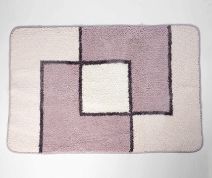 Коврик для ванной комнаты Ruwer, 90х60х1 см, розовый, BM-6705