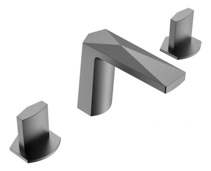 Смеситель врезной на 3отв. VENTURO Gun Metall, ручка ICE Смеситель врезной на 3отв. VENTURO Gun Metall, ручка ICE