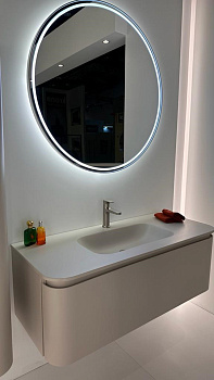 OVALE 1 полка 120CM CASHMERE тумба + РАКОВИНА-МОНОБЛОК CASHMERE, АКРИЛ OV0010200-120 Boheme